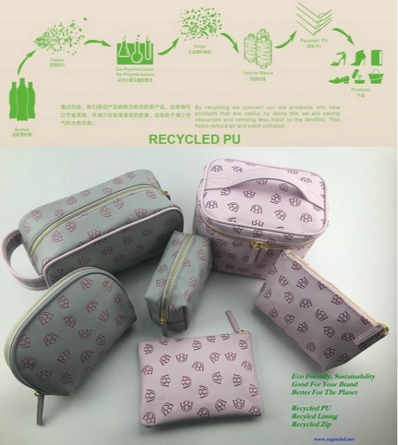 new recycled PU cosmetic bag