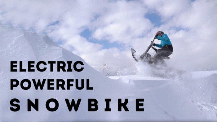 Powerful electric snowbike 